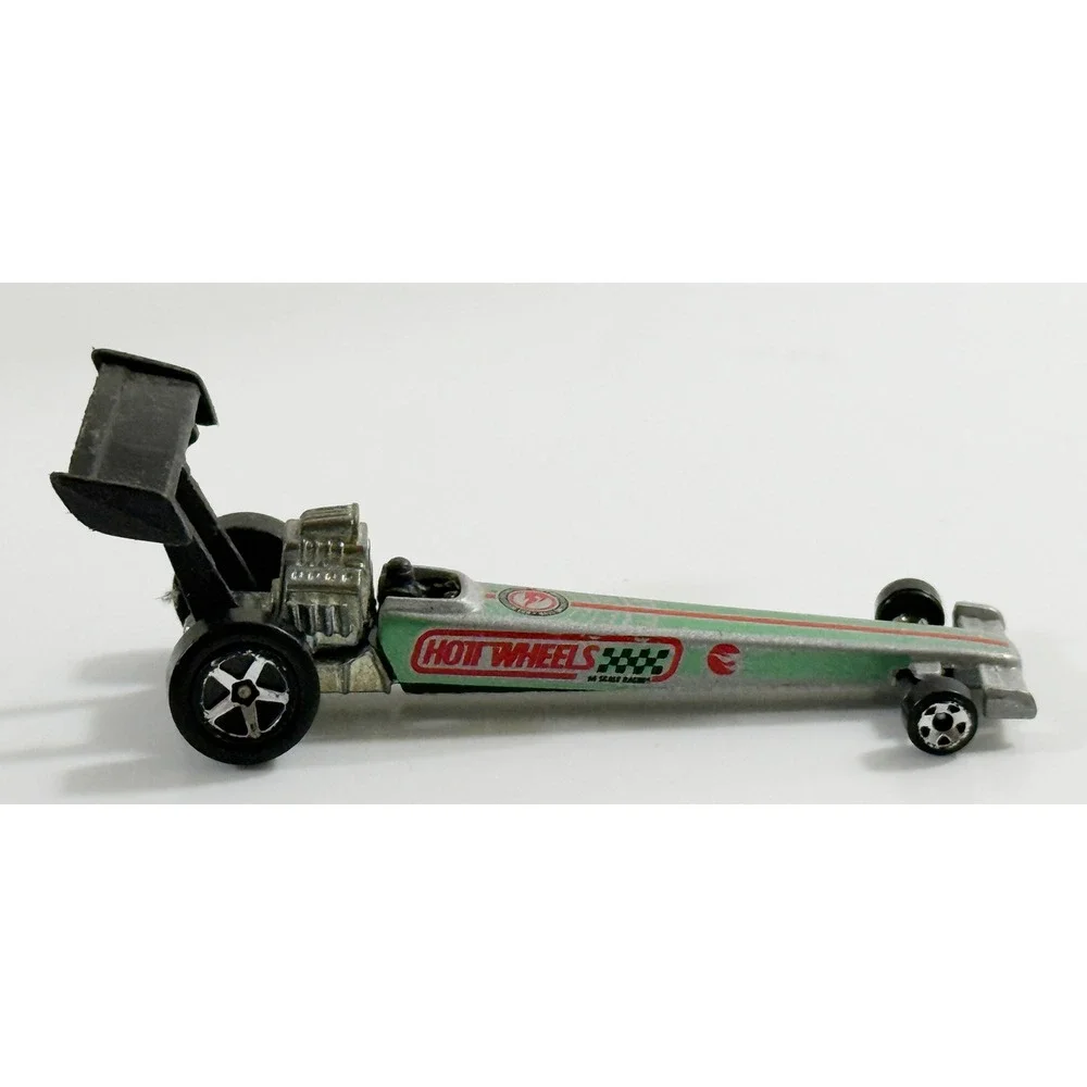 Hot Wheels Dragster Kids 1:64 Silver Green Red Top Fuel Racing Club 1994 Mattel